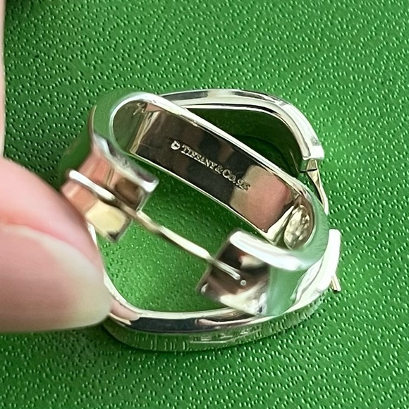 Tiffany & Co. T & CO 1837 Square Narrow Cushion Hoop Earrings - Picture 7 of 8